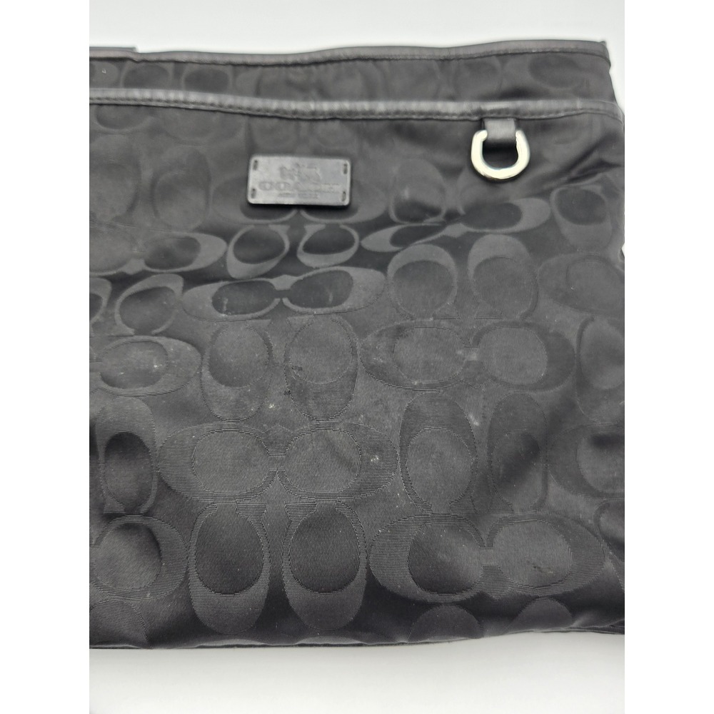 Coach Signature File Bag Black Jacquard Crossbody C1453-32971 - Picture 8 of 11